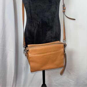 🔥SALE VINCE CAMUTO Bry Dark Rum Leather Small Crossbody Handbag